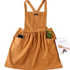 Orsetto 防水布料荷葉邊圍裙, 棕色, 1個