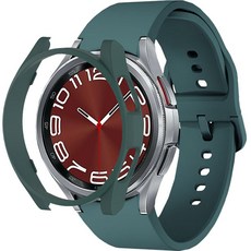 LuA lovel Galaxy Watch PC硬殼全包覆保護殼 + 翼型矽膠扣環錶帶組, 綠色, 1個