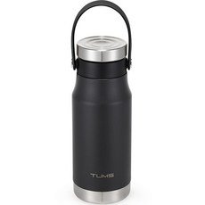 TUMS 兩用隨行保溫杯, 1個, Real Black, 500ml