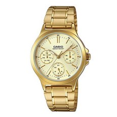 CASIO 卡西歐 女用金屬錶帶手錶 LTP-V300G-9A