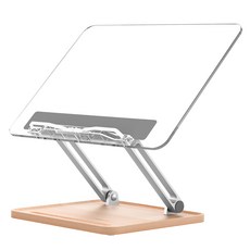 anyclear 筆記型電腦壓克力支架兼輕量閱讀架 BS-4, 透明 + 自然色