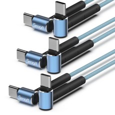 Seoga 金屬支架超高速充電線 C to C PD 60W, 藍灰色, 1.5m, 3個