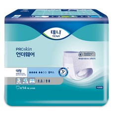 TENA 添寧 男女共用 Underwear Plus 成人紙尿褲, 大型, 14入, 1個