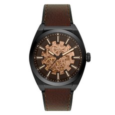 FOSSIL 男士 Everett 鏤空皮革手錶 ME3207 + 包裝組