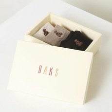DAKS 女款刺繡裝飾襪3件組 DBSS4E404WT