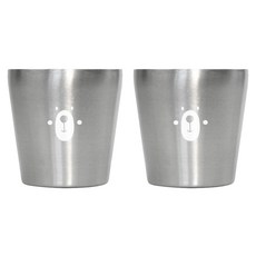 kitchen U Bearsten 雙層杯 小 175ml, 銀色, 2個