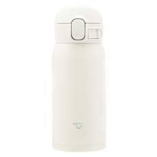 ZOJIRUSHI 象印 不銹鋼真空保溫杯 360ml 一體式中栓 彈蓋 霧光白 SM-WS36 1個