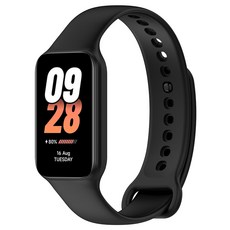 SPACE SHIELD 基本款矽膠錶帶, 黑色