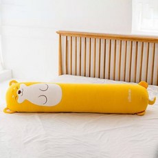 JONi Mungjji 棉質長抱枕 + 枕套枕芯組, G黃色