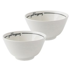 Roco Living 字母飯碗, 白色, 2個