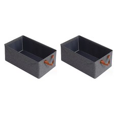 前程似錦 可折疊多功能衣櫃收納整理箱, 灰色, 47 x 20 x 28 公分, 2個