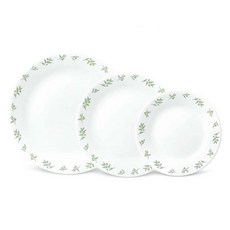 Corelle Brands 康寧餐具 Lime Tree 圓盤3件組, 1套, 大 + 中 + 小, 混合色