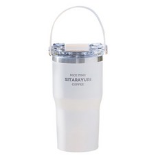 Sitarayuri T37提把直飲吸管兩用保溫杯, 600ml, 1個, 白色