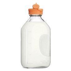 mir Gallon 開關式多用途刻度玻璃瓶 蜜桃色, 1個, 1900ml
