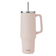 S'well XL手把吸管保溫杯, 1.1L, 淺粉色, 1個