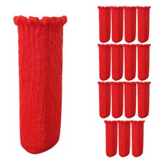 Maket Gamseong 針織桌椅腳套, 16個, 紅色