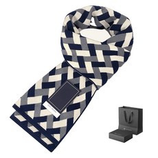 Paperments 男性用絎縫編織保暖圍脖禮盒組 12690 + 提袋