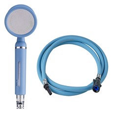 Dr.WATER SHOWER HEAD 彩色過濾蓮蓬頭 + PVC軟管 1.5m 套組, 1個, 天空藍