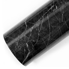 ROSEROSA 亮光大理石飾條室內裝飾膜 PGS413, 黑灰色, 20cm x 50m