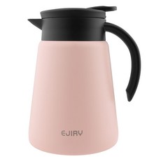 EJIRY 桌上型不鏽鋼保溫保冷壺, 0.8L, 1個, 蜜桃粉
