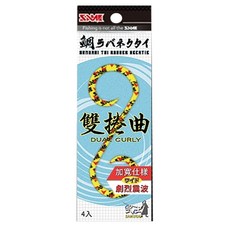 SAME 莎美 武士鯛飄帶 雙捲曲 4個, 金色, 1包