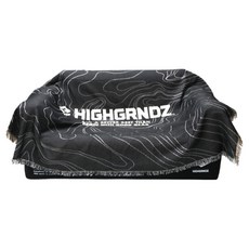 HIGHGROUNDS 露營 車宿 野餐 便攜式 大型毛毯 160 x 220 cm, 等高線, 1個