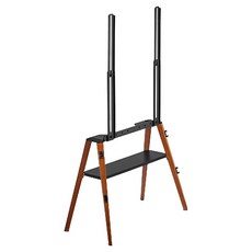 LIKE ME 免鑽孔壁貼式畫架H型層架電視架 44 木紋黑, 1個, 單一商品