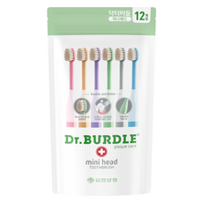 DRBURDLE 迷你刷頭牙菌斑護理牙刷 6款 x 2入組, 12入, 1套