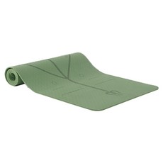 THE ONE UNITED 環保TPE正位線瑜珈墊, 1個, 艾草綠