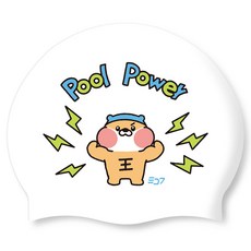 SD7 矽膠泳帽 全力跳水, Pool Power(松鼠)