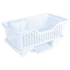 小麥購物 碗盤瀝水置物架 中開 L1120 大, 1層, 1個, 白色