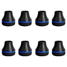 SUNEWZ 圓形防滑防噪音椅腳套, 黑色, 8個