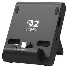 HORI 便攜式雙USB集線器支架 for Nintendo SwitchTM 2, 1個, NSX-002, 黑色
