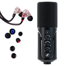 SENNHEISER Profile USB IE 100 PRO Wired 入耳式 電容式麥克風 監聽耳機 黑色 透明色 紅色