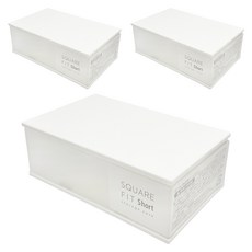 IP System 小物品收納盒3件組 低 041262, 1套, 白色 + 透明色