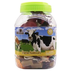 Wenno 農場動物公仔 50入 + 圖卡組, 1套