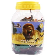 Wenno 野生動物公仔 50入 + 圖卡組, 1套
