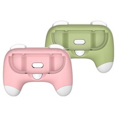 DOBE Switch2 雙色握把, 1組, 白色 + 粉色 + 綠色, TNS-3163