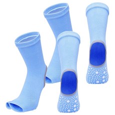 PORA BELLA 運動素色鏤空止滑瑜珈露趾中筒襪 分趾 YOGA SOCKS YG024 2雙