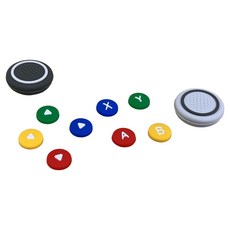 AKiTOMO 阿吉托摩 Switch2 八按鍵貼 + 搖桿帽, 1套, AKSW-329, 經典彩色