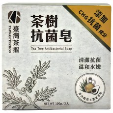 TAIWAN TEKHOO 臺灣茶摳 茶樹抗菌皂, 3個, 100g