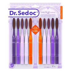 Dr.Sedoc 紫色長刷頭牙刷, 10入, 1個