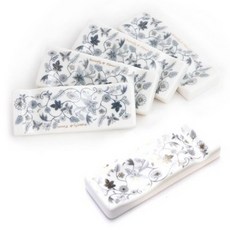 GOLDEN BELL Butterfly gray 餐具架 80 x 30 x 10mm 5入組, 1組, 花 灰色 + 白色