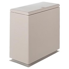好物良品 日本簡約長型分類收納按壓掀蓋式角落垃圾桶, 卡其色