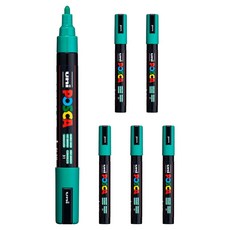 POSCA 粗字用 PC-5M 翡翠綠, 1色, 6個