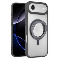 MONOCOZZI 手機殼 iPhone Air 磁吸 360旋轉支架 防摔 防指紋 MagSafe 灰色