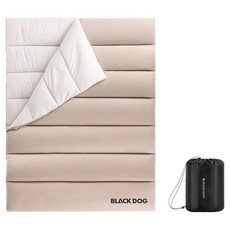BLACK DOG 黑狗 信封式戶外露營睡袋 2.6kg BD159, 米色, 1個