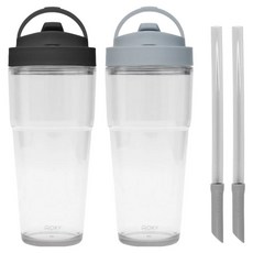 WOKY 沃廚 ECOZEN 純透復刻款水壺 2件組, 1個, 灰墨色 + 紺青藍, 880ml