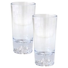 JUST HOME 富士山高款透明玻璃杯 330ml 3099-75A, 透明色, 2個