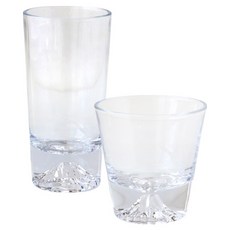 JUST HOME 富士山透明玻璃杯2件組 250ml + 330ml 3099-75A-1, 1套, 透明色